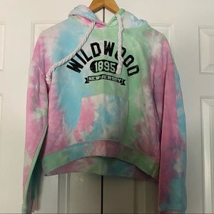 Cropped tie-dye Wildwood NJ Hoodie